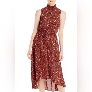 Nanette Lepore High-Low Midi Dress in Red Multi 401-1 Print